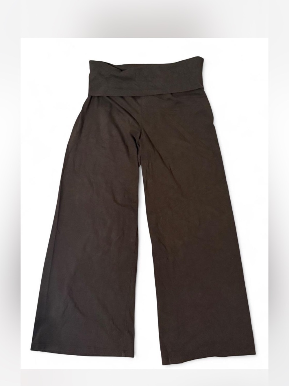 Eileen Fisher brown Gaucho Pants Fold-Over Waist Pants